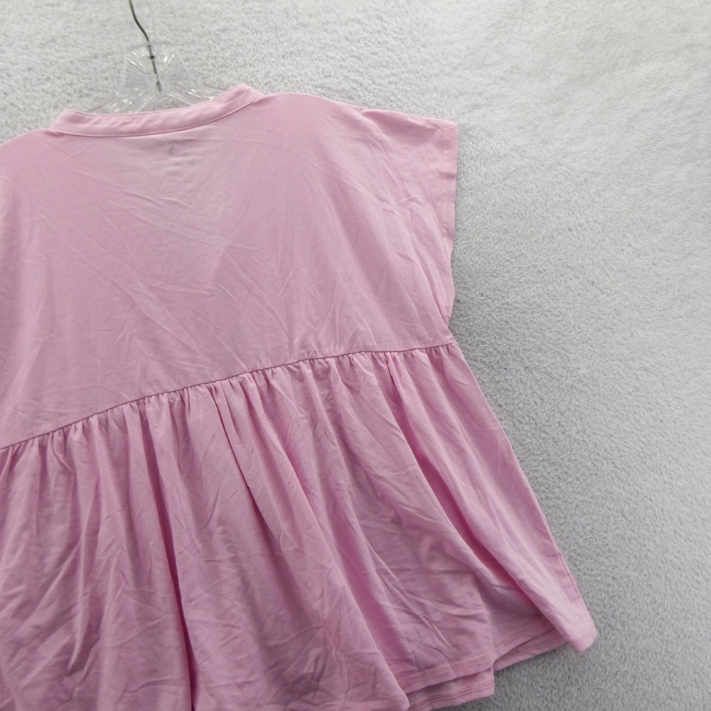 Margaritaville Shirt Women Medium KC Kansas City Pink Babydoll Peplum Parrot Y2K - Picture 11 of 11